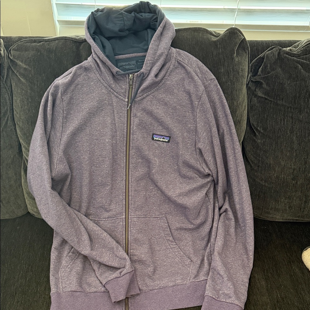 Patagonia Heathered Purple Zip-Up Jacket